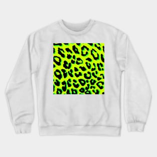 Leopard Print Yellow Crewneck Sweatshirt
